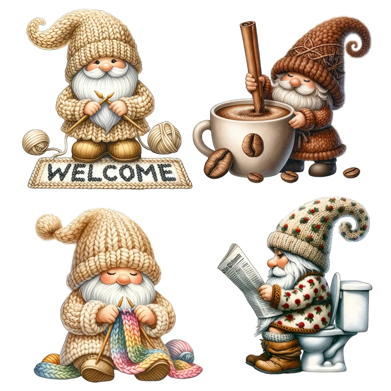 Three Ratels QA29 Funny Coffee Dwarfs Welcome Door Stickers Children's Bedroom Wall Stickers Shop Window decals