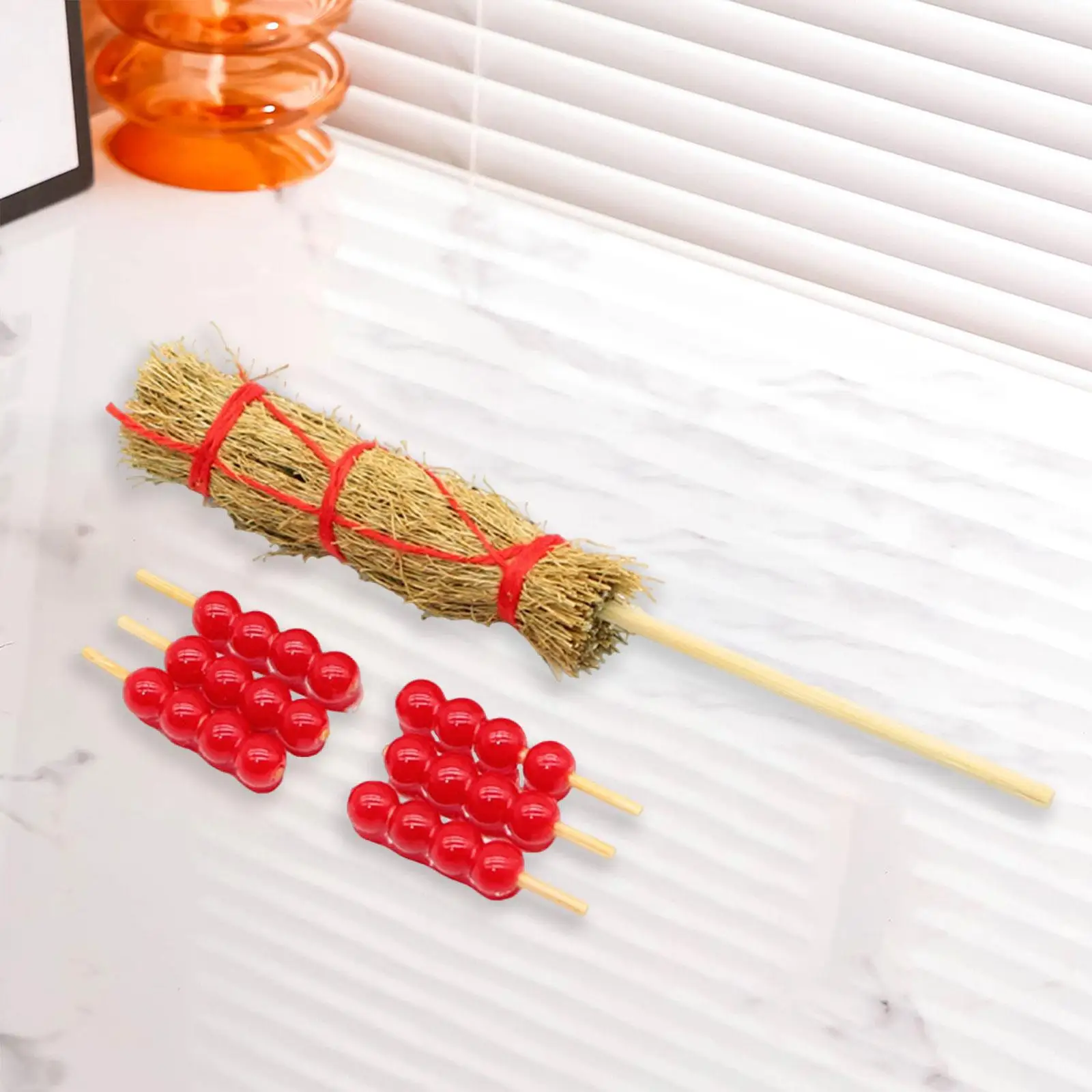 6 ชิ้น 1:6 1:12 MINI Candied Haws จําลองห้องครัวรุ่นเสาสําหรับ