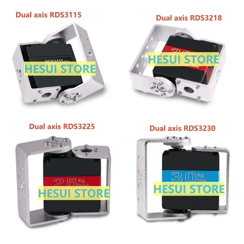 Steering gear large torque waterproof digital metal rudder robot robot arm gimbal dual-axis steering gear 20kg25Kg30kg