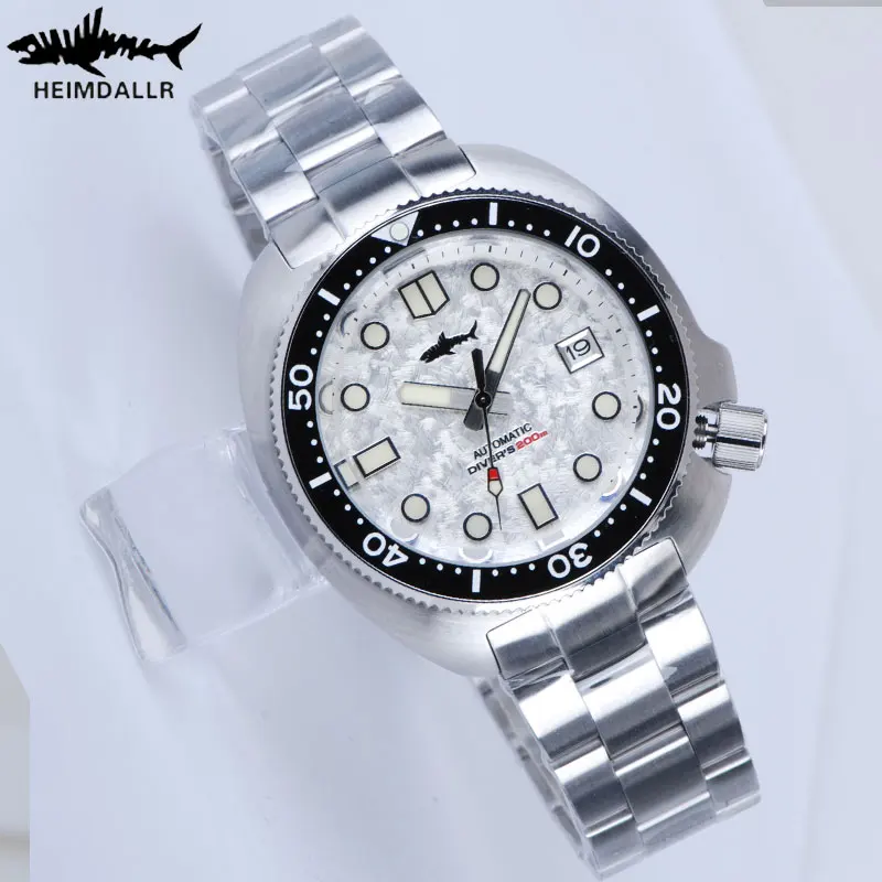 Heimdallr Turtle Diver Wristwatch Luxury Luminous Auto Date NH35 Men's Automatic Machinery Watch 20ATM Waterproof Sapphire Glass