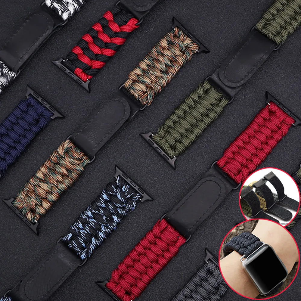 

Nylon Braided Watch Band for Apple Watch Ultra 2 Band S10 46mm 42mm 45mm 40mm 41mm 44mm Strap foriWatch Series 9 8 7 6 SE 5 4