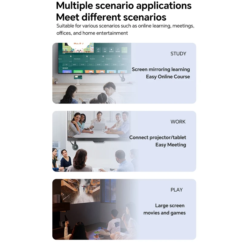 Récepteur d'affichage sans fil compatible HDMI, dispositif de partage d'écran, MiraScreen Wifi, Mirrioring, 4K