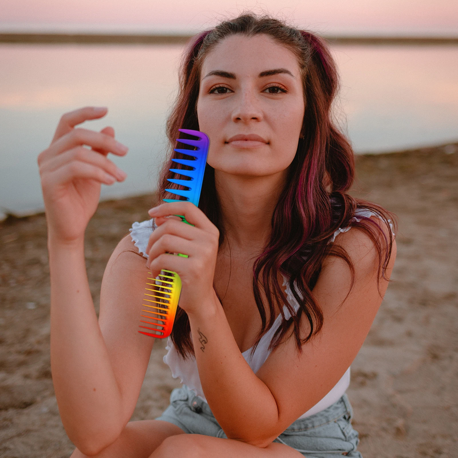 

6 Pcs Combs Lightweight Waterproof Plastic Portable Portable Hair Combs Plastic Hairbrushes Detangle Smooth Appearance