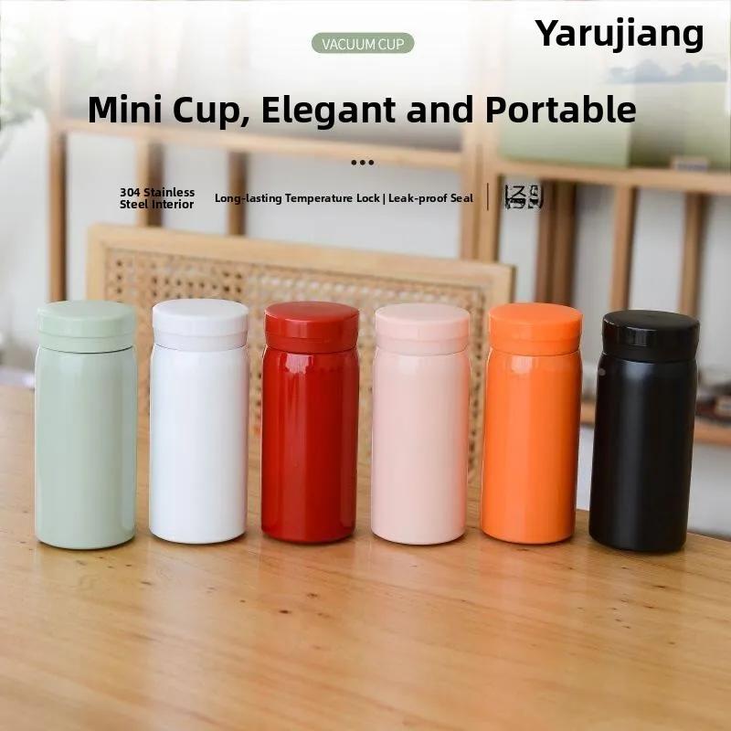 

Portable Insulated Stainless Steel Pocket Water Bottle for Women Simple Design Student Small Cup Thermal Mug 2.1L Capacity