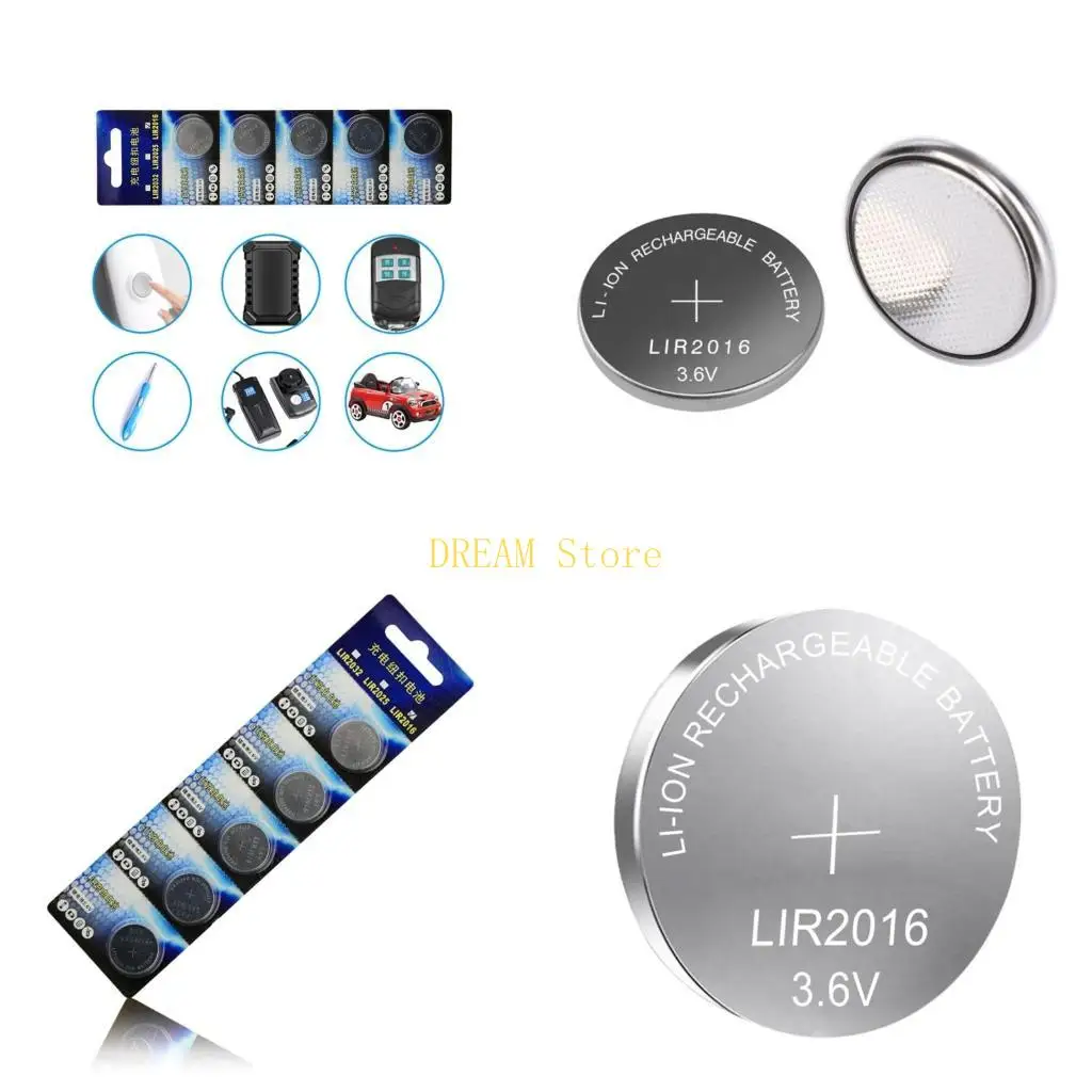 Conveniently Rechargeable Batteries LIR2016 LIR 2016 3.6V 20mAh Button Coin Batteries for Various Electronic Device best sale