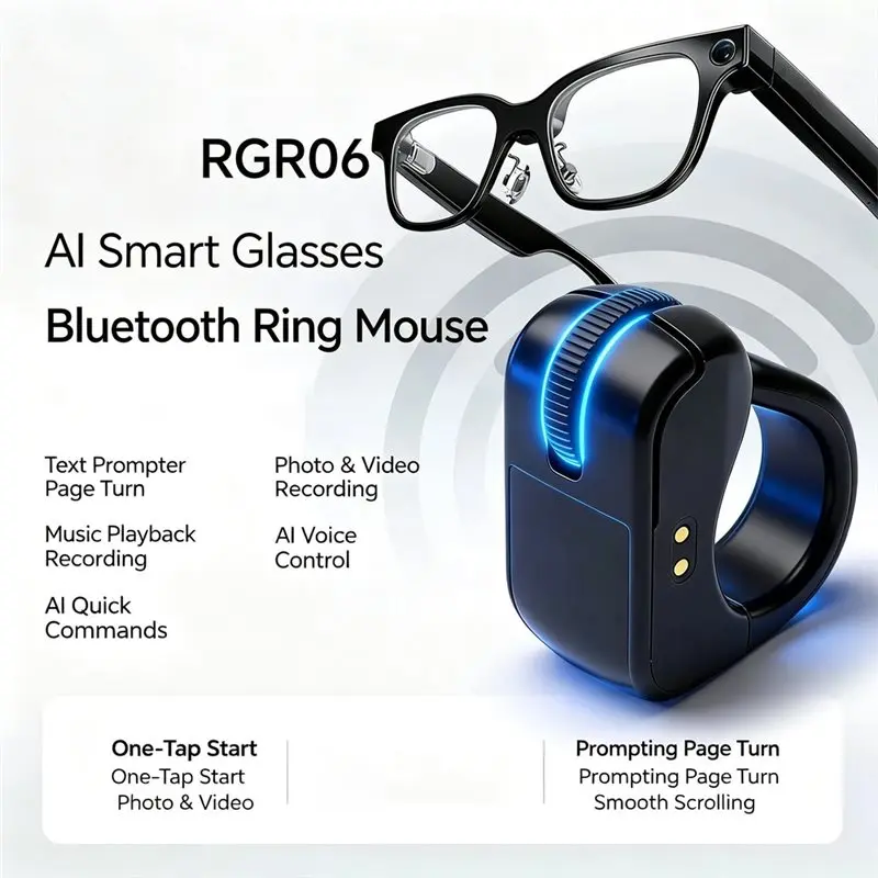 [B24B!】 Smart Ring For Rokid AI Smart Glasses Remote Control Functionality- Flip Page& Photo Taking Tools