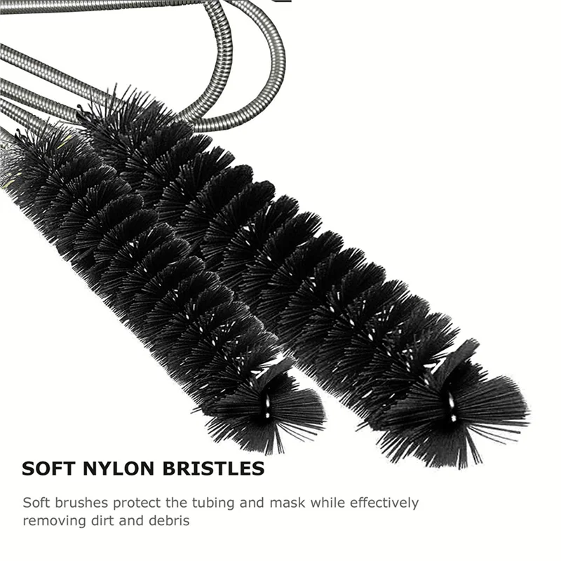 ABRS-2X Brush Diameter 15Mm 19Mm - CPAP Tube Cleaning Brush- Suitable For Most CPAP Hose Type (Blue)