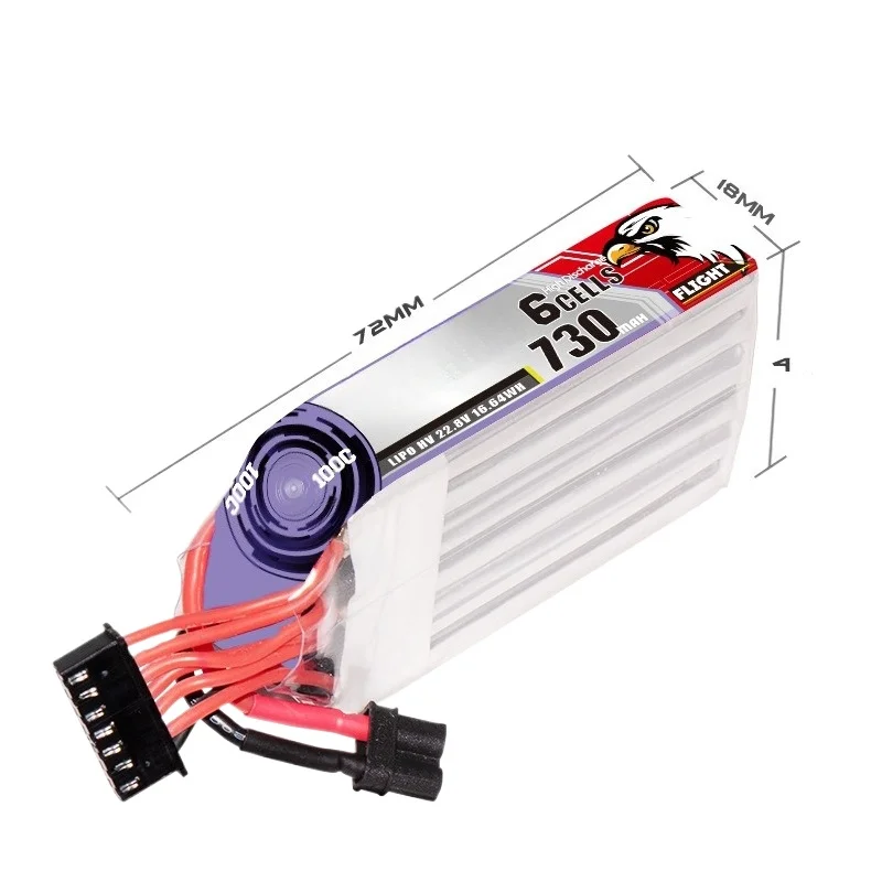 For Eagle Krypton CODDAR 730MAH 6S 22.2V 100C Model Aircraft Toothpick Machine High Magnification Lithium Battery LIHV