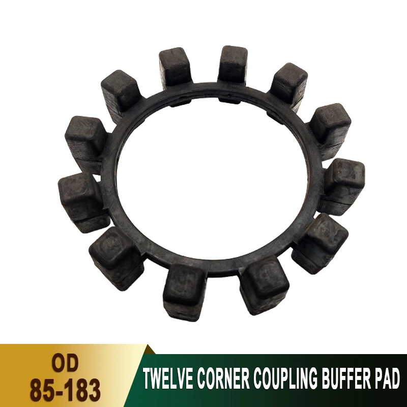 1PCS 고무 열두각 커플링 완충 패드 커플링 엘라스틱 패드 플럼 블로섬 패드 충격 흡수 기계 부품 OD 85-183mm