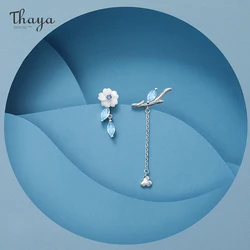Thaya S925 Silver Needle Studs Earring Elegant Women Earrings Dangle Trendy Flower Earrings For Women Season Series Fine Jewelry