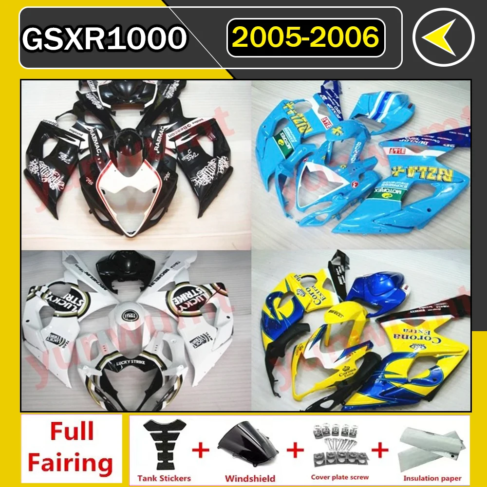 

for GSXR1000 05 06 GSX-R1000 K5 2005 2006 fairing fit Motorcycle Bodywork Set Injection Mold ABS Plastics Full Fairings Kit zxmt