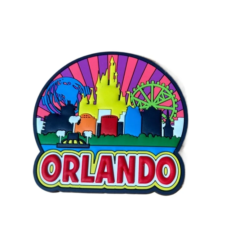 Disney Mickey Mouse Refrigerator Magnets Paris Soft Refrigerator Sticker Fridge Magnet Souvenir Orlando City Magnet Fridges