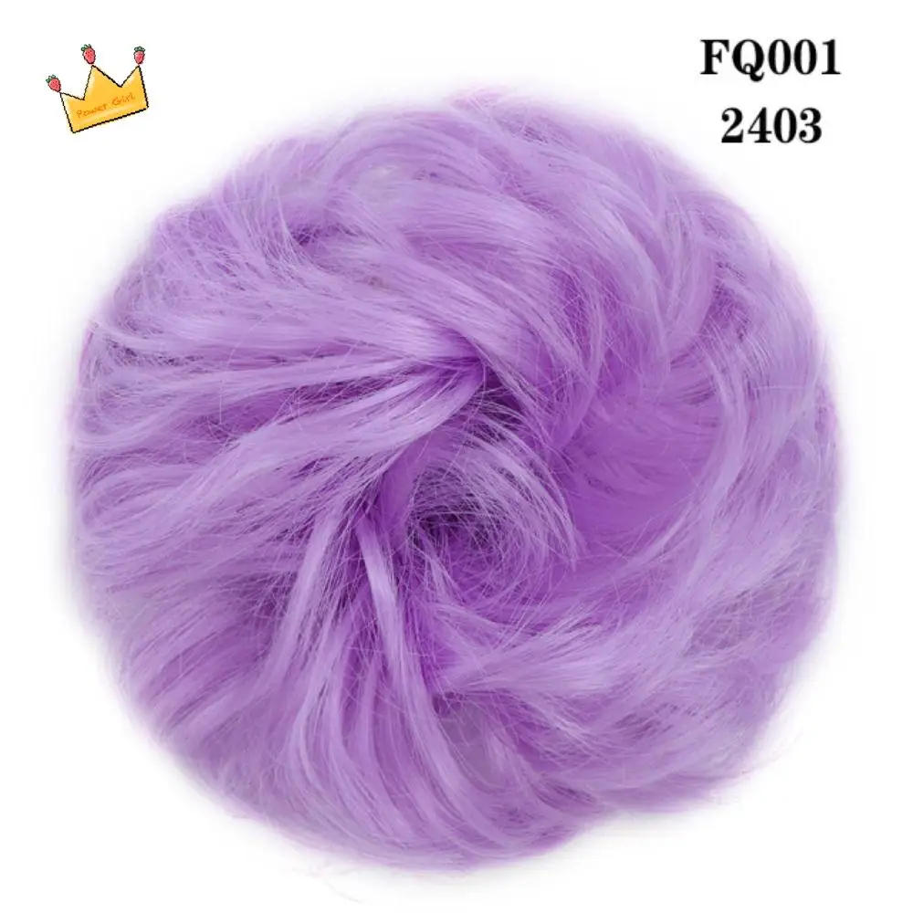 

Wig Women Black Female Hair Accessories Elastic Band Nightclub Bar Wig Synthetic Scrunchies False Hair Pieces Messy Hair Bun