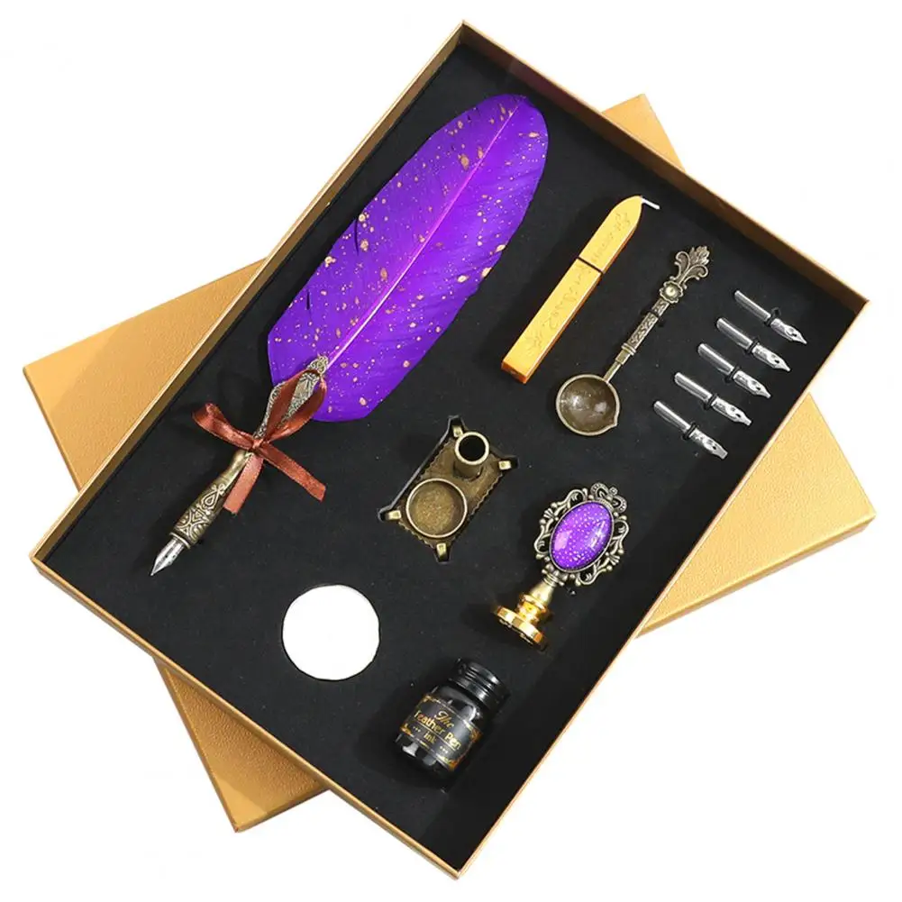 مجموعة أقلام الريشة صديقة للبيئة مجموعة أقلام الريشة الإبداعية حساسة الإبداعية المفيدة مجموعة أقلام الخط #2