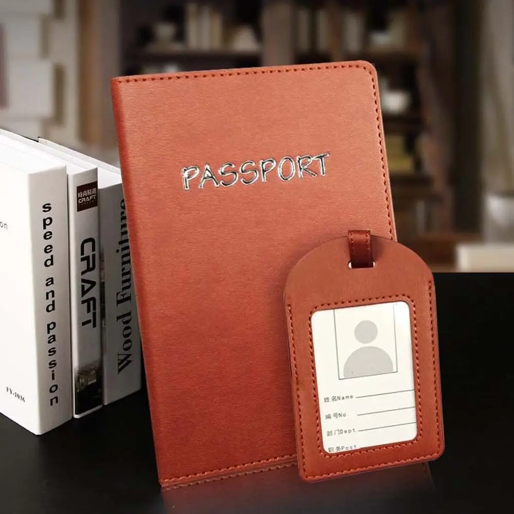 

Pass Passport Card Case Name ID Address Travel Accessories Passport Cover Passport Holder Set Luggage Tag Airplane Suitcase Tag