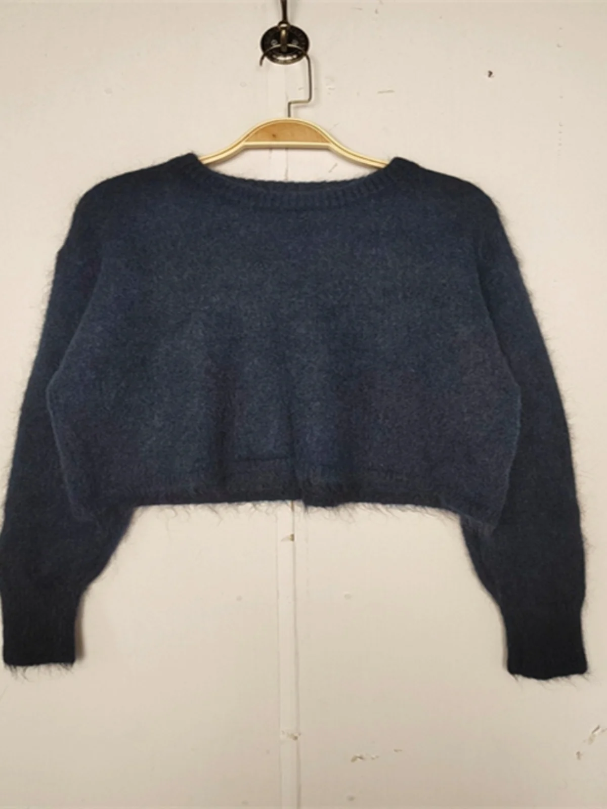 

Ретро винтажный дизайн, мягкий и легкий ленивый женский милый свободный крой из шерсти мутона, длинный свитер свеча, весна-осень-зима