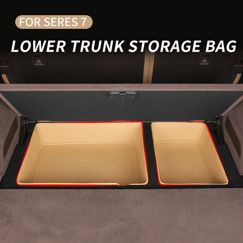 

Car Lower trunk storage bag For SERES 7 HUAWEI AITO M7 PU Leather Trunk storage Silent pocket Bottom Pad Trim Inter Accessories