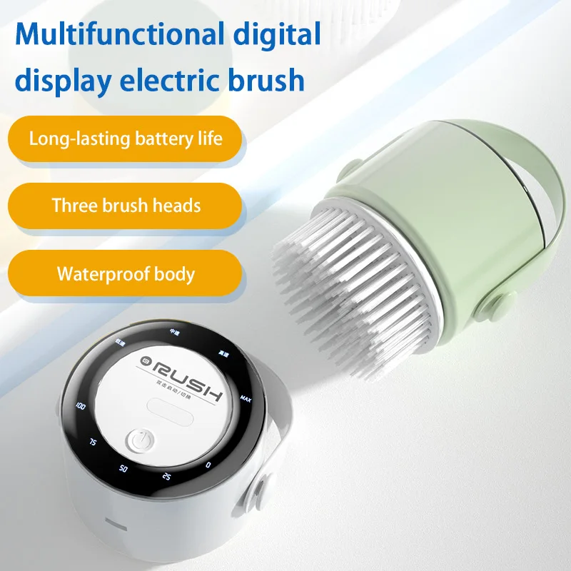 Multi-purpose Electric Dishwashing Brush Wireless Handheld Home Kitchen And Bathroom Multi-function Enlarged Area Cleaning Brush
