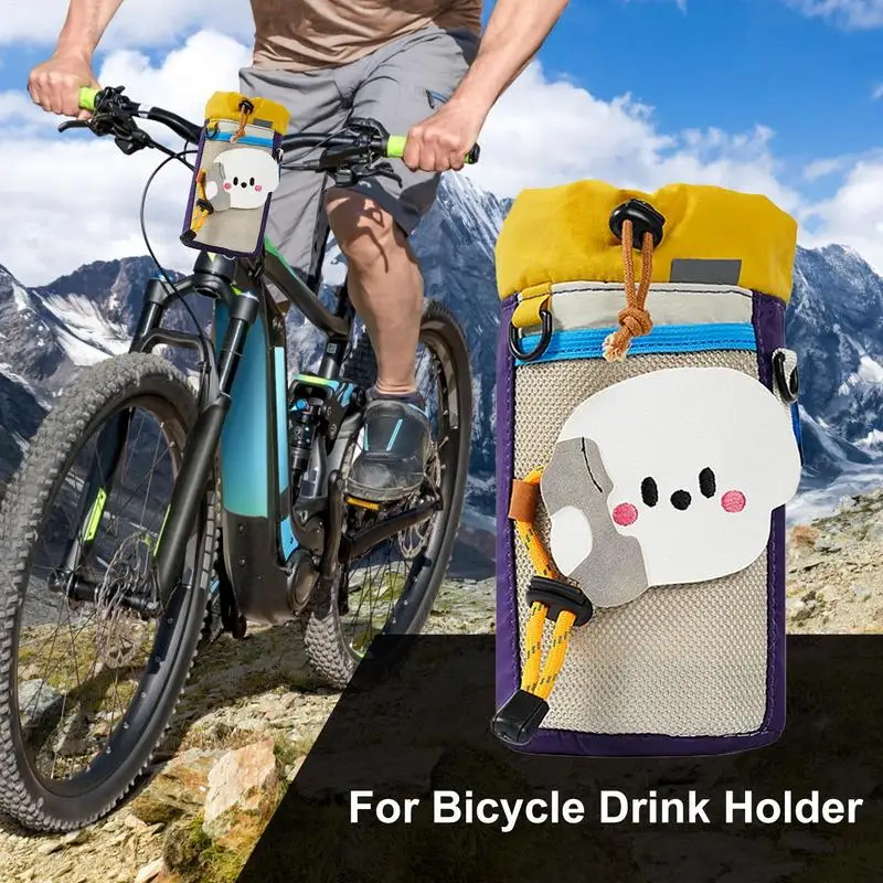 

Bike Water Holder Cup Pouch Waterproof Insulated Bottle Pouch Bag For Mountain Road Bike Scooter Wheelchair Camping Cycling