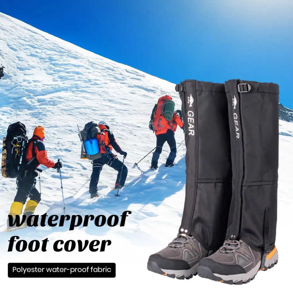 Polainas de perna impermeáveis, Respirável, Resistente à água, Durável, Ajustável, Snow Boot Guards para Camping, Caminhadas