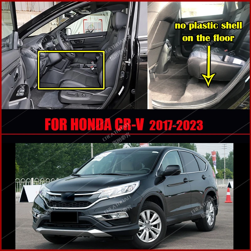 Car Floor Mats For Honda CRV 2017-2023 18 19 20 21 22 Double Layer Auto Foot Pads Custom Carpets Interior Accessories Parts