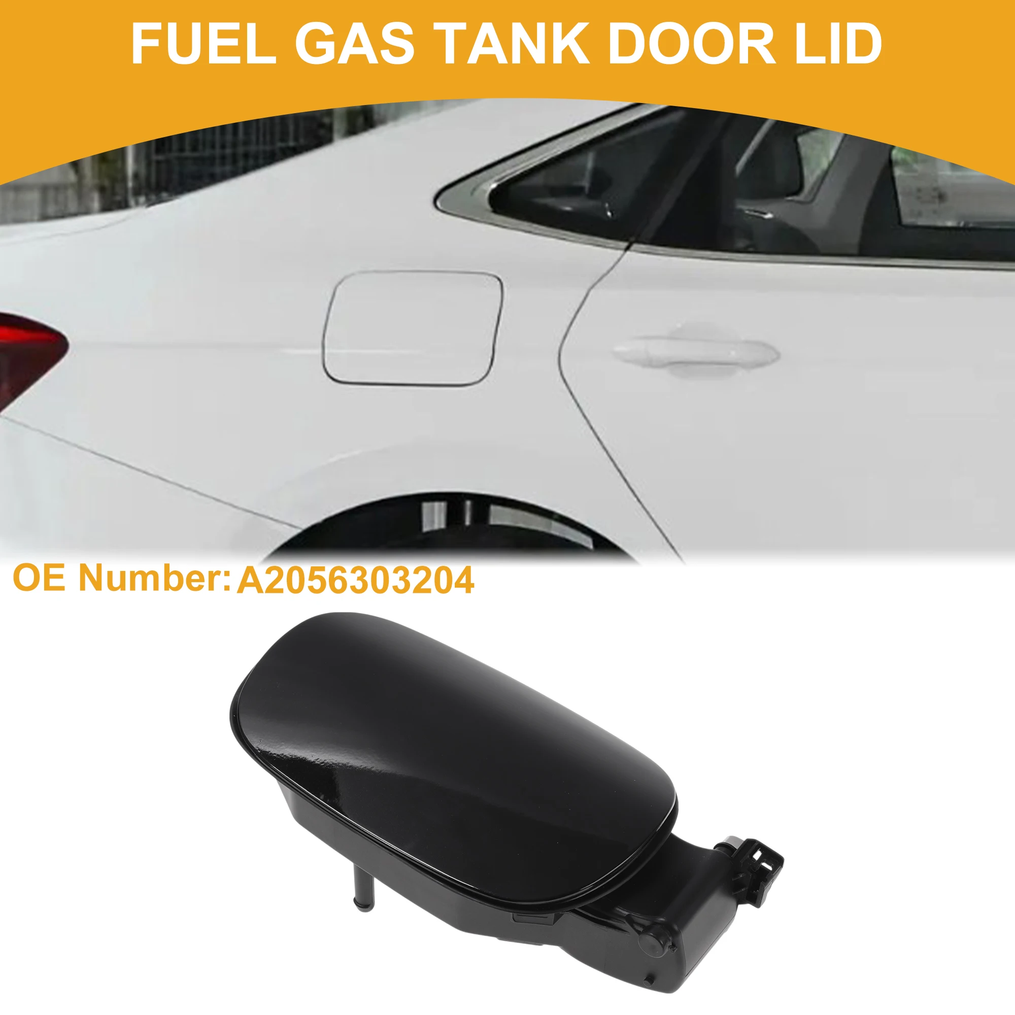

UXCELL Fuel Tank Door Cap for Mercedes-Benz W205 15-21 Bolt Type No.A2056303204 Black