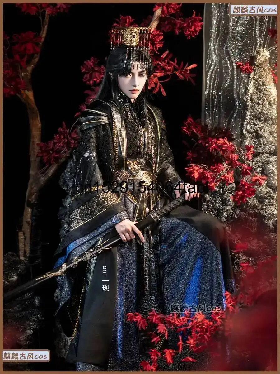 Cosplay Anime Erha Mo Ran Costumes Tian Guan Ci Fu He Xuan Mo Ran Cosplay Costume Shoes Wig Prps For Women Men Halloween Party view 2
