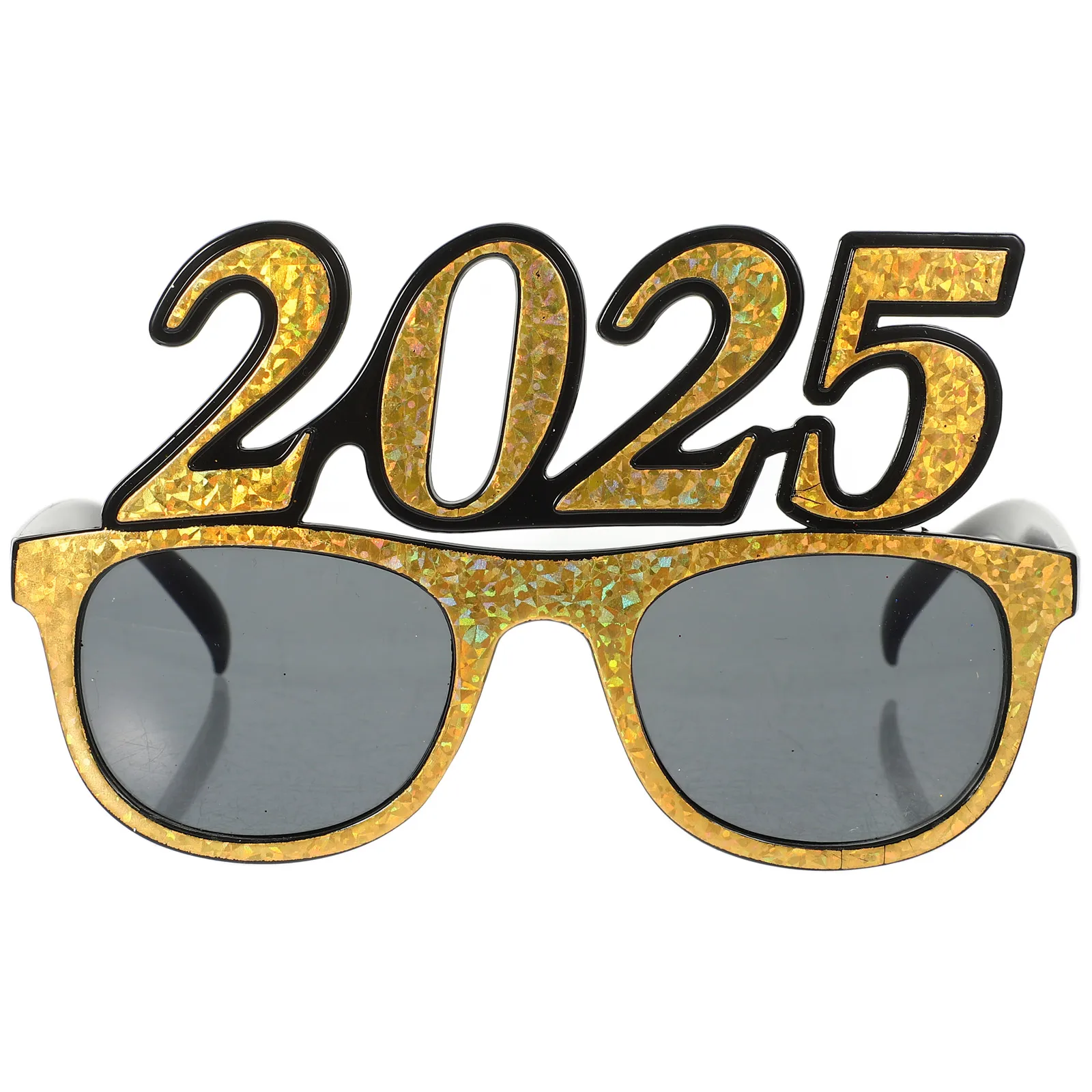 

Golden Square 2025 Eyeglasses New Year Party Costume Accessory Photo Props Fun Eyewear Plastic Modeling Glasses