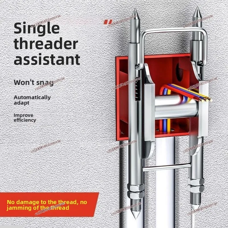 Single threader cable puller, electrician's special bottom wire box, socket, pulley lead tool