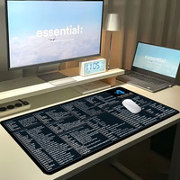 VS Code Shortcuts Mouse Pad Large Desk Mat Desk Accessories Keyboard Pad With Non-Slip Rubber Base Stitched Edge Deskpad