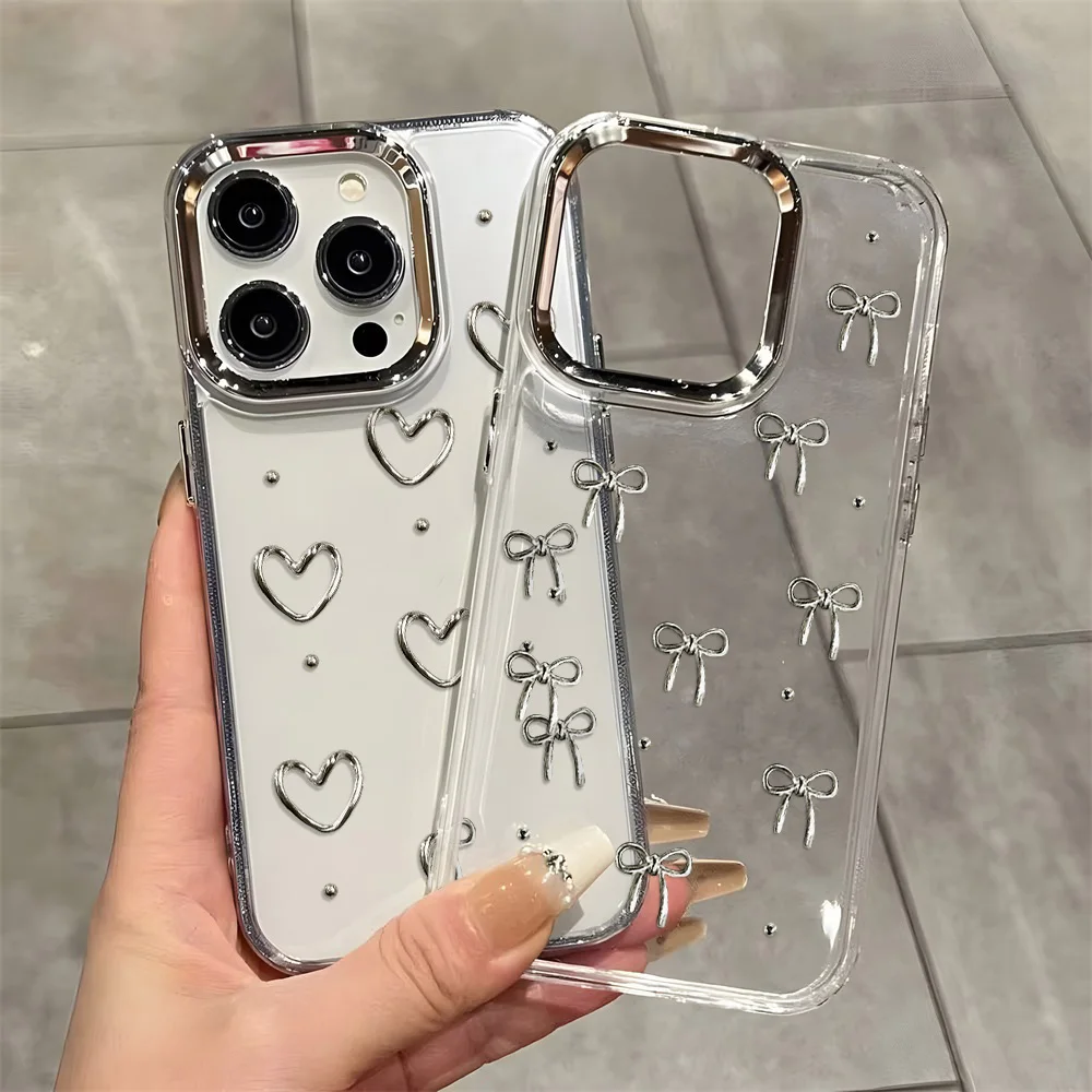 Exquisite Bows hearts Couple Phone Case For iPhone 17 Pro Max Air 16 Pro Max 15 Pro 14 13 12 11 transparent Soft Protective Case - AliExpress 202192403 Exquisite Bows hearts Couple Phone Case For iPhone 17 Pro Max Air 16 Pro Max 15 Pro 14 13 12 11 transparent Soft Protective Case - AliExpress 202192403