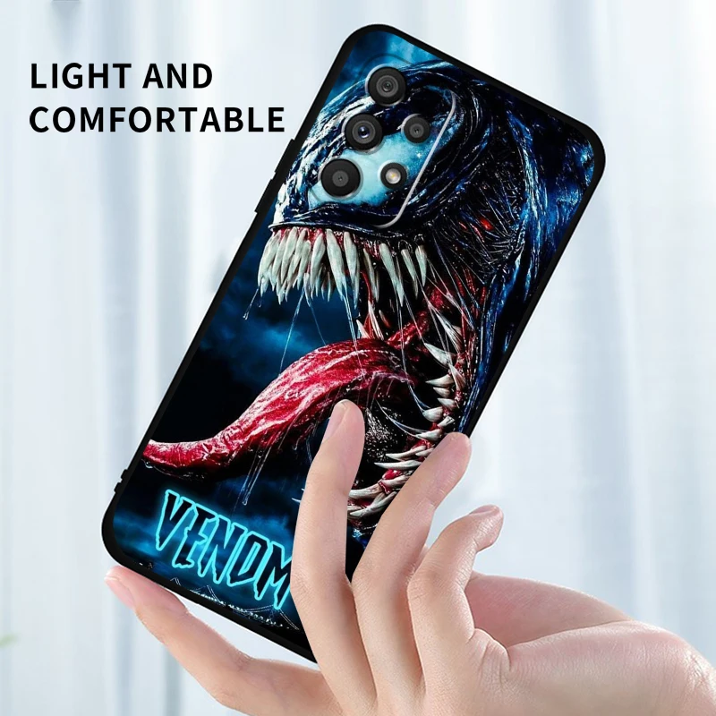 Marvel Terror Venom Art For Samsung A53 A52 A33 A32 A51 A71 A21S A13 A73 A50 A22 A23 A03 A72 A54 A12 5G Black Phone Case