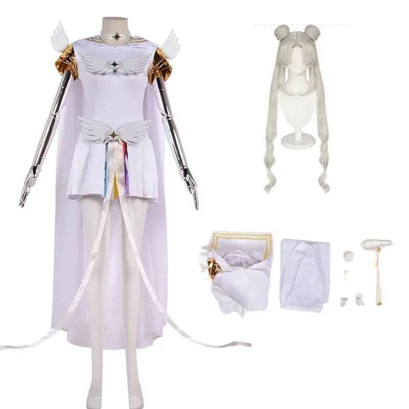2025 11 애니메이션 선원 의상 츠키노 무운 우사기 흰색 제복 복장 코스프레 가발 할로윈 카니발 파티 퀸 Dr