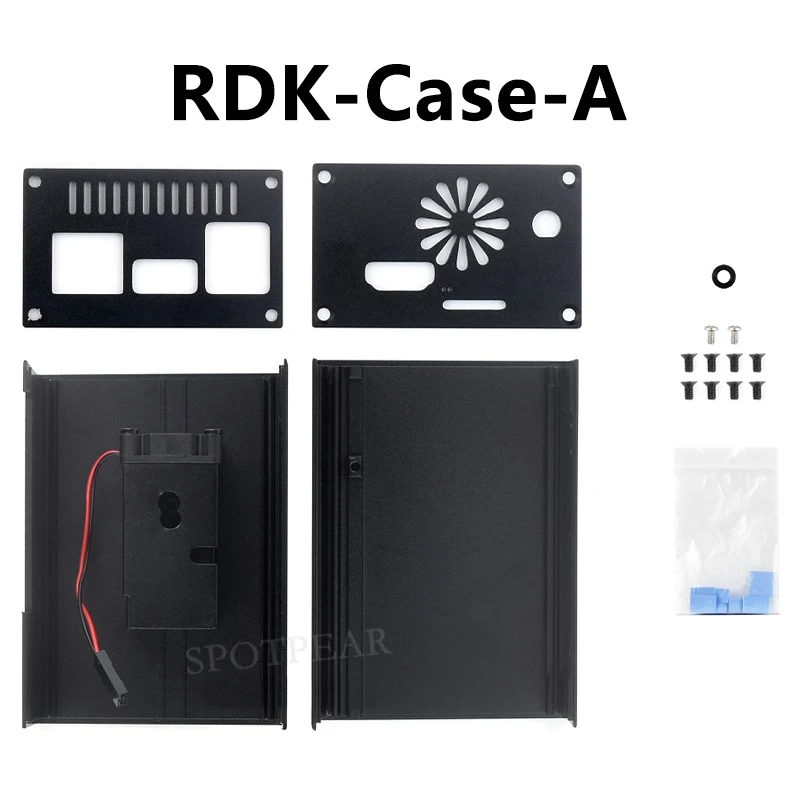 RDK X3 Aluminum Alloy Material Cooling Case Built-In Active Radiator With Fins