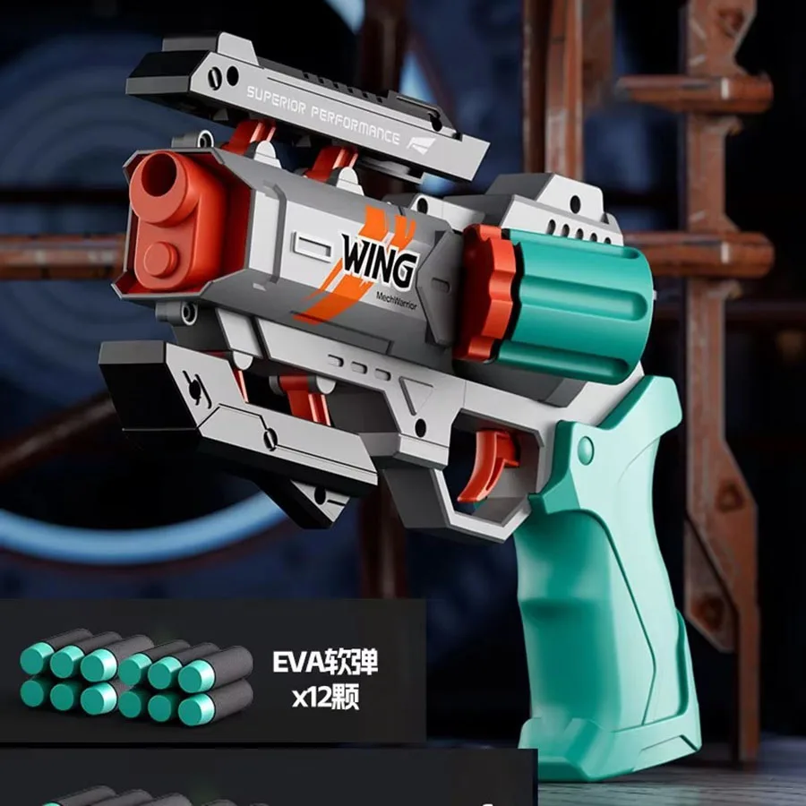 NONE Kids EVA Foam Ball Shooter Toy Revolver 6
