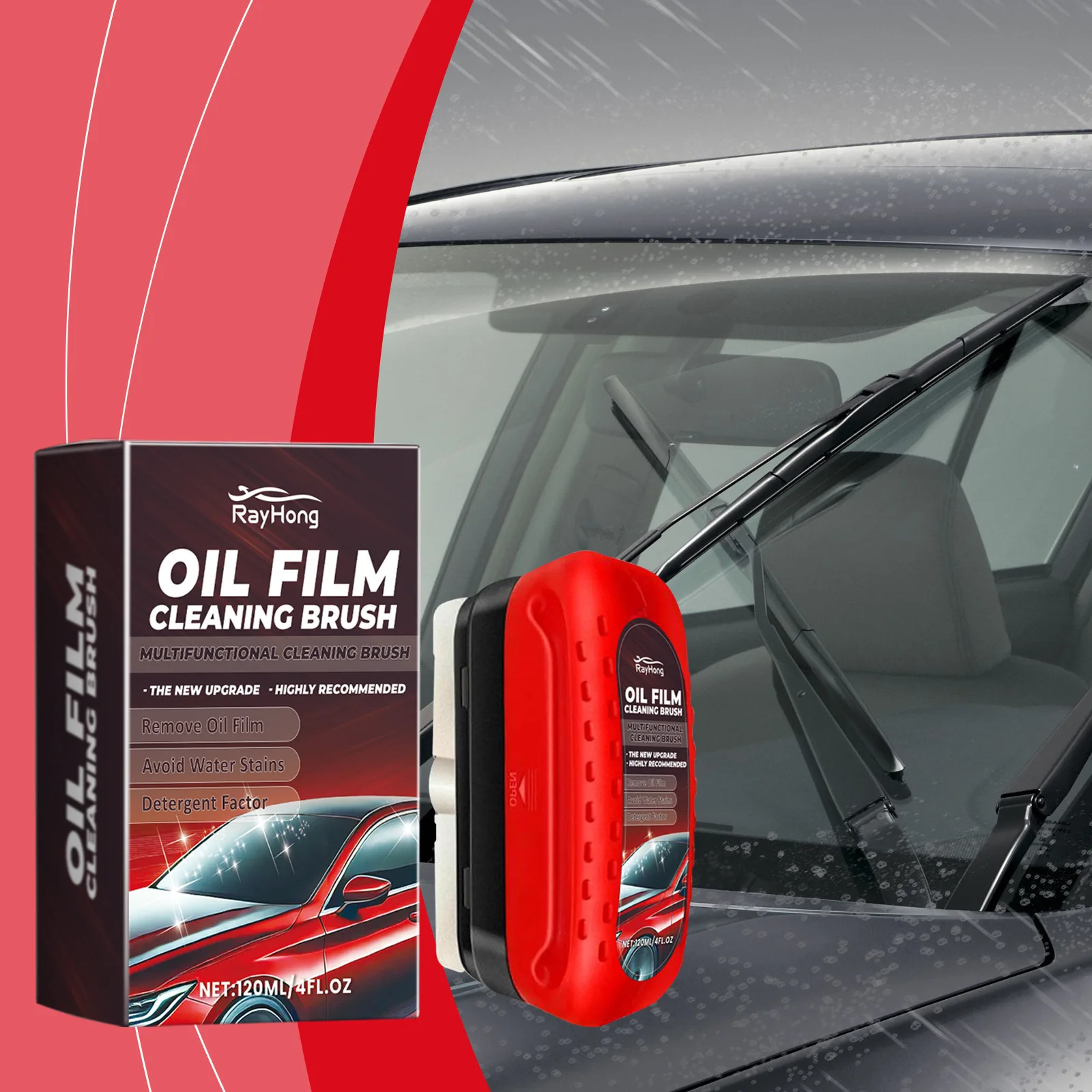 

Rayhong Car Windshield Cleaner for Oil Film Removal and Clarity