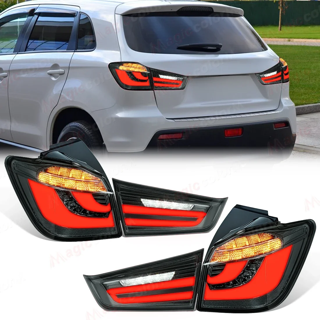

Car Upgrade For Mitsubishi ASX/Outlander Sports 2012-2018 LED Taillight Rear Brake Stop Light Yellow Turn Signal Warning Light
