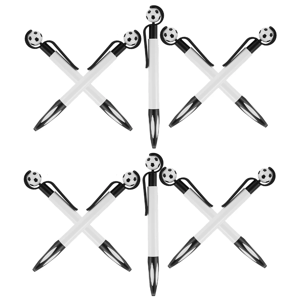 

10pcs Ballpoint Pen Office Writing Stationery Soccer Shape Retractable Desk Accessories Smooth Handwriting Gifts