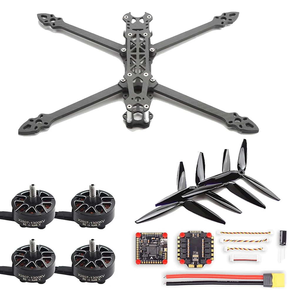 

MARK4 7 дюймов 295 мм Каркас из углеродного волокна 5 мм Arm X2807 кв бесщеточный двигатель 7 дюймов Пропеллер для FPV 7 "дрона дальнего действия