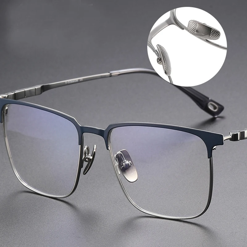 2024 New 70809 Pure Titanium Eyeglass Frame Men And Women High Quality Rectangle Ultralight Fashion Designer Configurable Lens