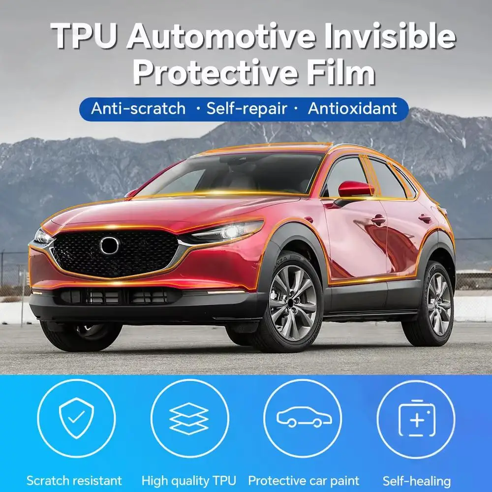 

For Mazda CX30 CX-30 2020-2025 9Mil TPU Scratch-resistant Paint Protection Film Self-Healing Clear Bra Invisible Pre-cut PPF Kit