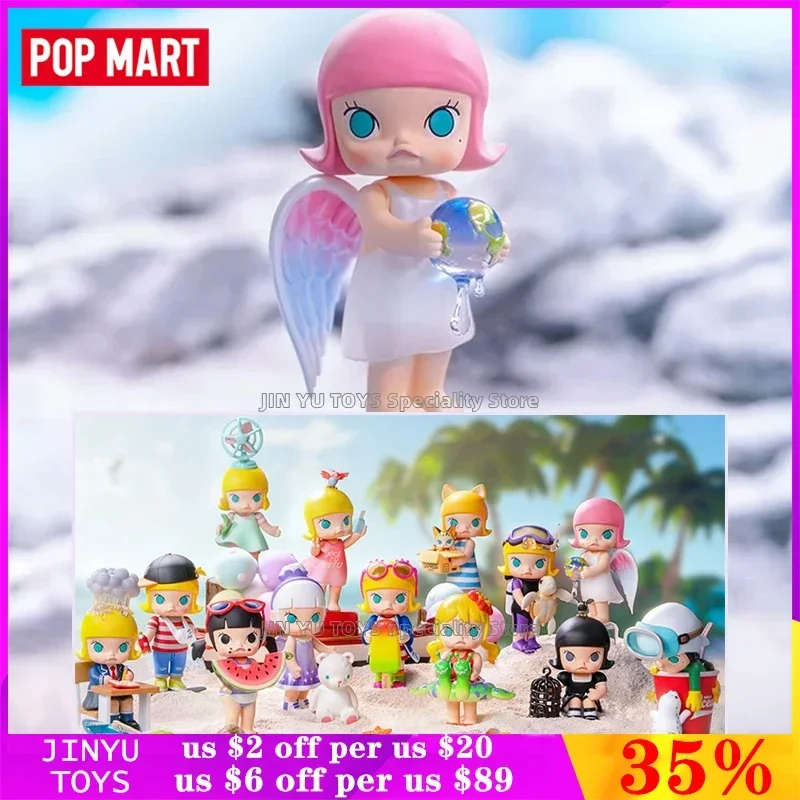 

POP MART Molly My Childhood Series Blind Box Cartoon Model Cute Anime Figure Model Trendy Desktop Ornaments Guess Bag Kids Toys