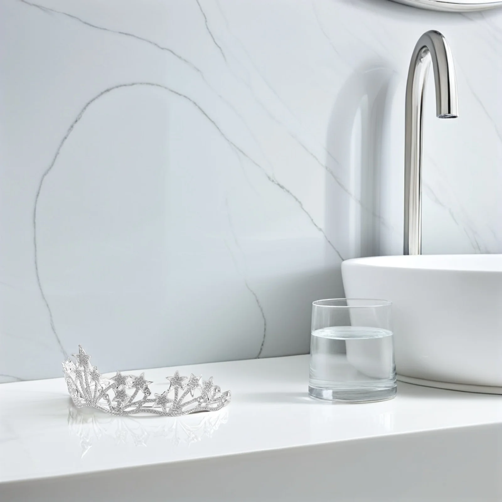 

FOMIYES Bride Star Headband Women Pageant Princess Wedding Accessory Girl Party Costume Jewelry Scarf Floral