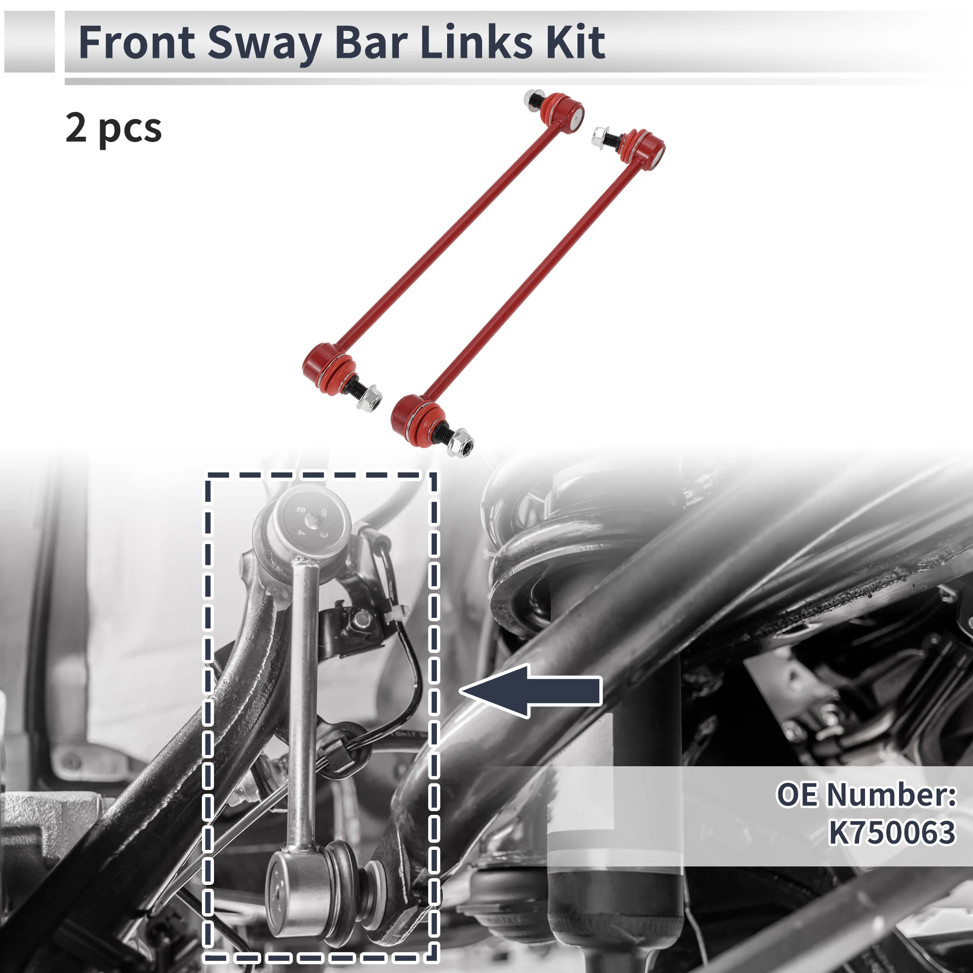 

UXCELL Front Stabilizer Bar Links for Land Rover Range Rover 2003-2012 No.K750063 2 Pcs