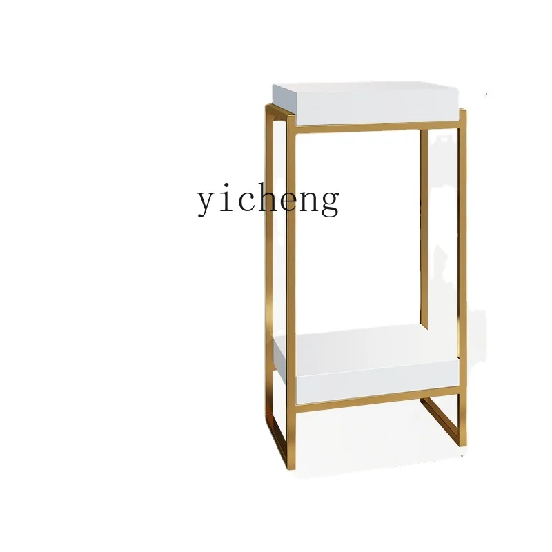 

Yy Modern Marble Light Luxury Flower Rack Stainless Steel Living Room Storage Jardiniere Storage Rack