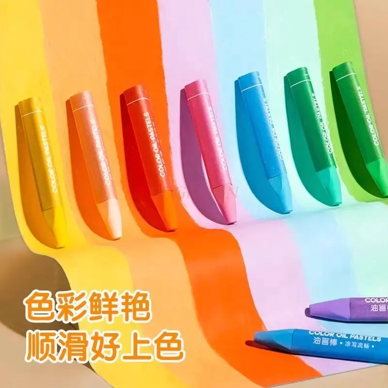 

36 шт./компл. палочка для масляной живописи, детский цветной карандаш, ручка для рисования граффити, не грязные руки, треугольный держатель для ручек,