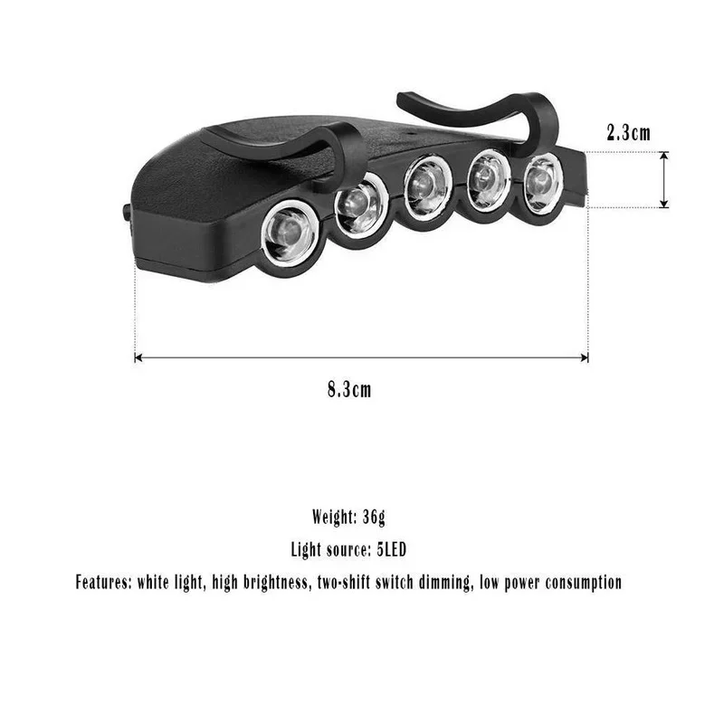 Super Bright Night Fishing 11-LED Cap Light Headlight Headlamp Head Flashlight Head Hat Clip on Light Fishing Head Lamp Headlamp