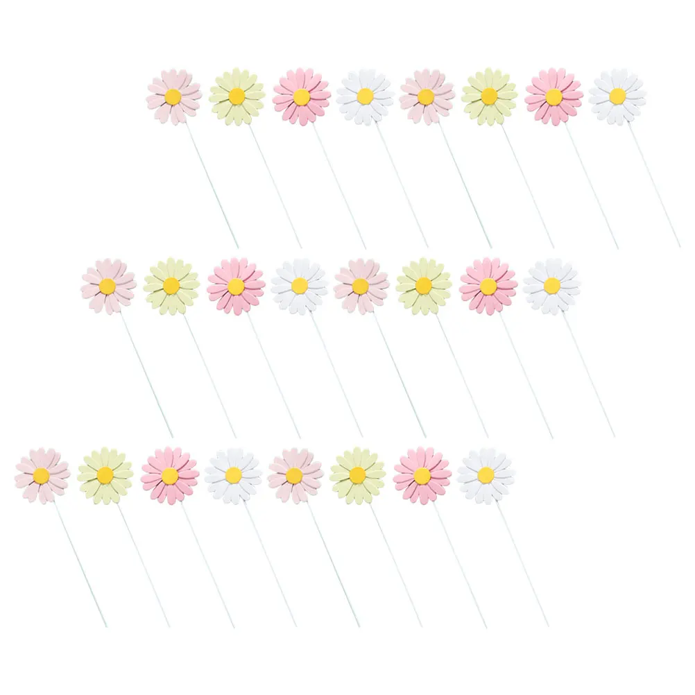 

40Pcs Daisy Flower Cake Toppers Chrysanthemum Party Decorations Exquisite Craftsmanship Simple Yet Charming Birthday Dessert