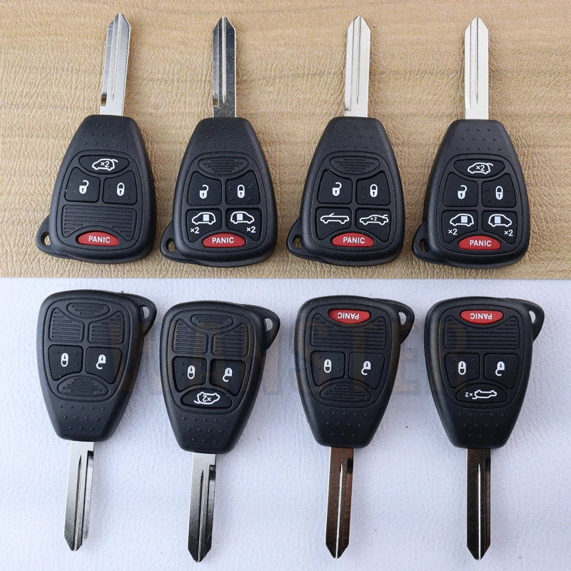Car Key Fob Case Shell Housing for Dodge Durango Chrysler 300 Aspen Grand Voyager PT Cruiser for Jeep JK Commander Wrangler