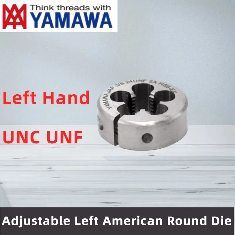 HSSE Left hand Adjustable AR-D American Round Die UNC4-40L 6-32L 8-32L 10-24L 1/4 5/16-18L 3/8-16L 1/2-13L  Screw Threading Die